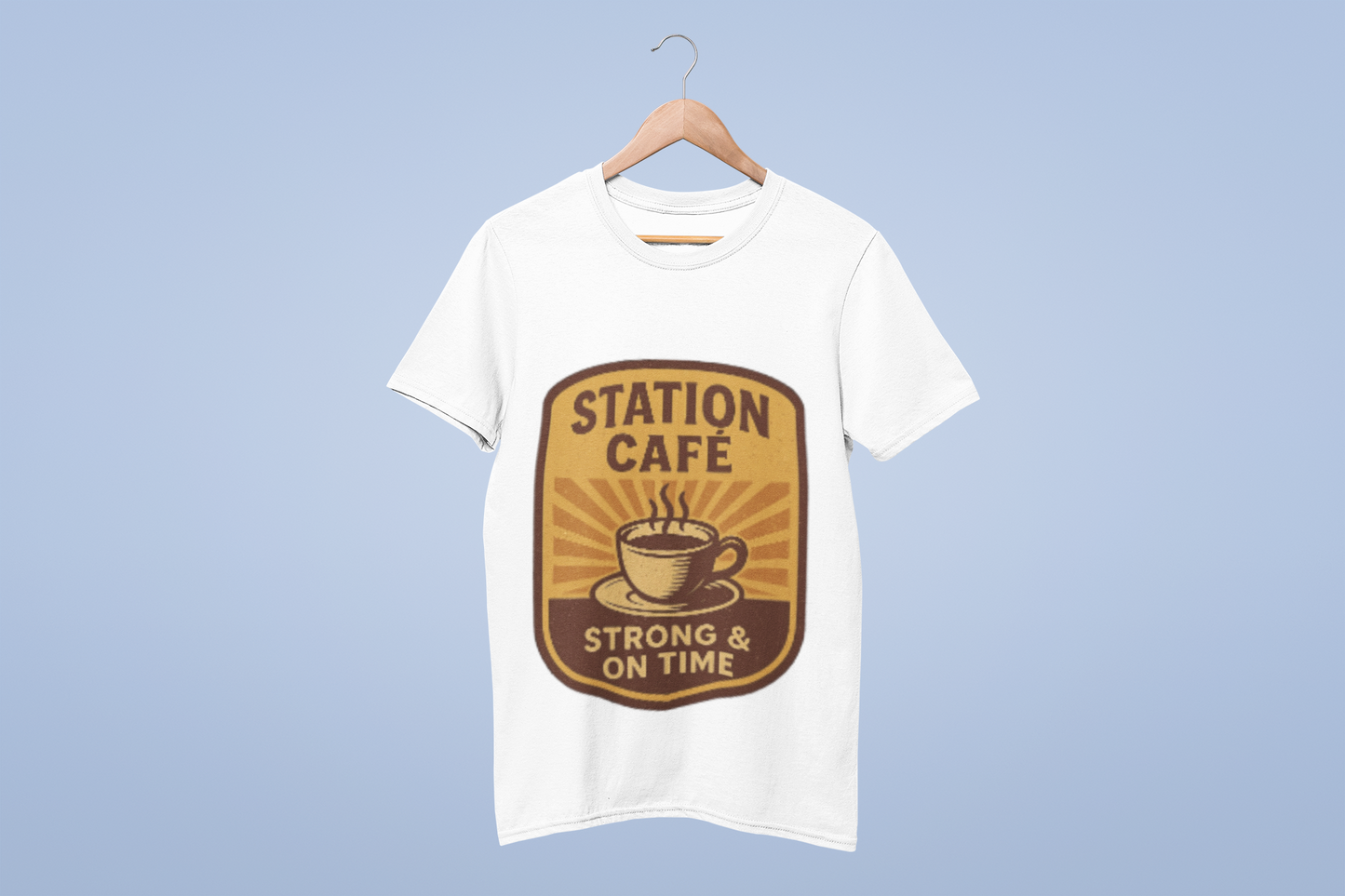 Funky Fox Station Café Strong & On Time Chai T-Shirt – Desi Tea Lovers Edition