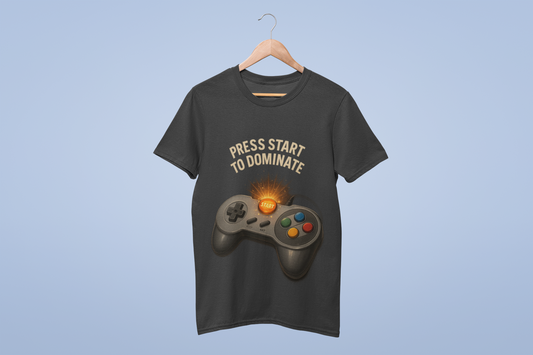 Funky Fox Press Start to Dominate Oversize T-Shirt – Retro Gamer Streetwear