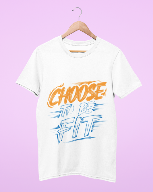 Funky Fox Choose to Be Fit Gym T-Shirt – Fitness Motivation Tee