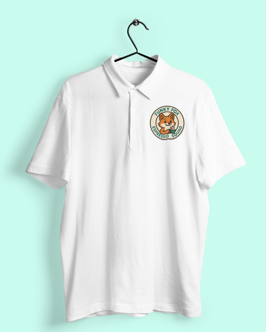 Funky Fox Expresso Squar Polo T-Shirt – Bold & Classy Cat Style