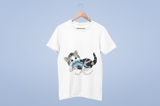 Funky Fox Catch Me, If You Can Oversize T-Shirt – Playful Cat Streetwear