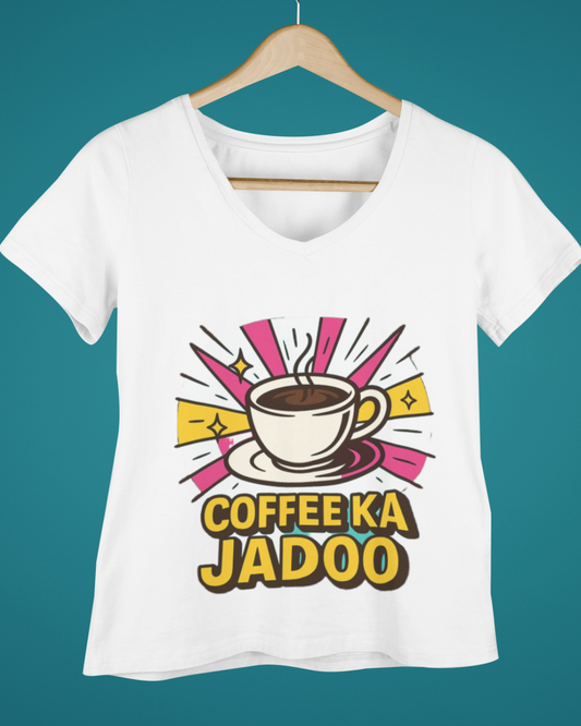 Funky Fox Coffee Ka Jadoo T-Shirt – Sip. Smile. Slay.
