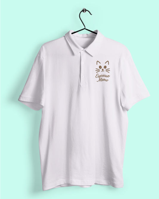 Funky Fox Cat Expresso Polo T-Shirt – Brewed With Style