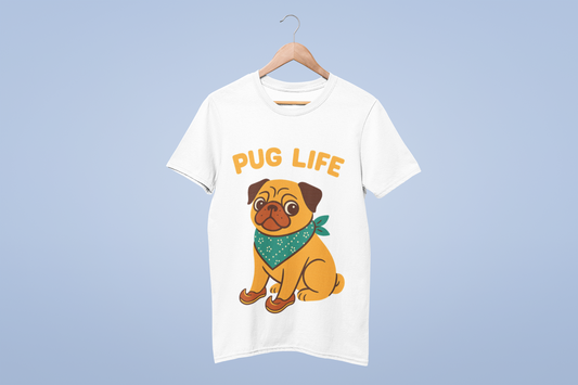 Funky Fox Pug Life T-Shirt – Funny Dog Lover Tee
