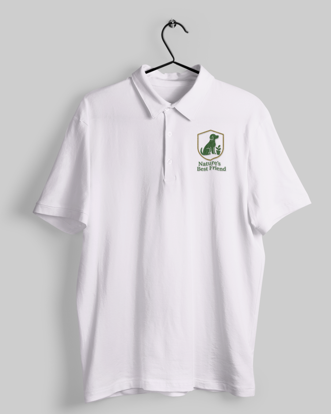 Funky Fox Nature Bestfriend Polo T-Shirt – For True Dog Lovers