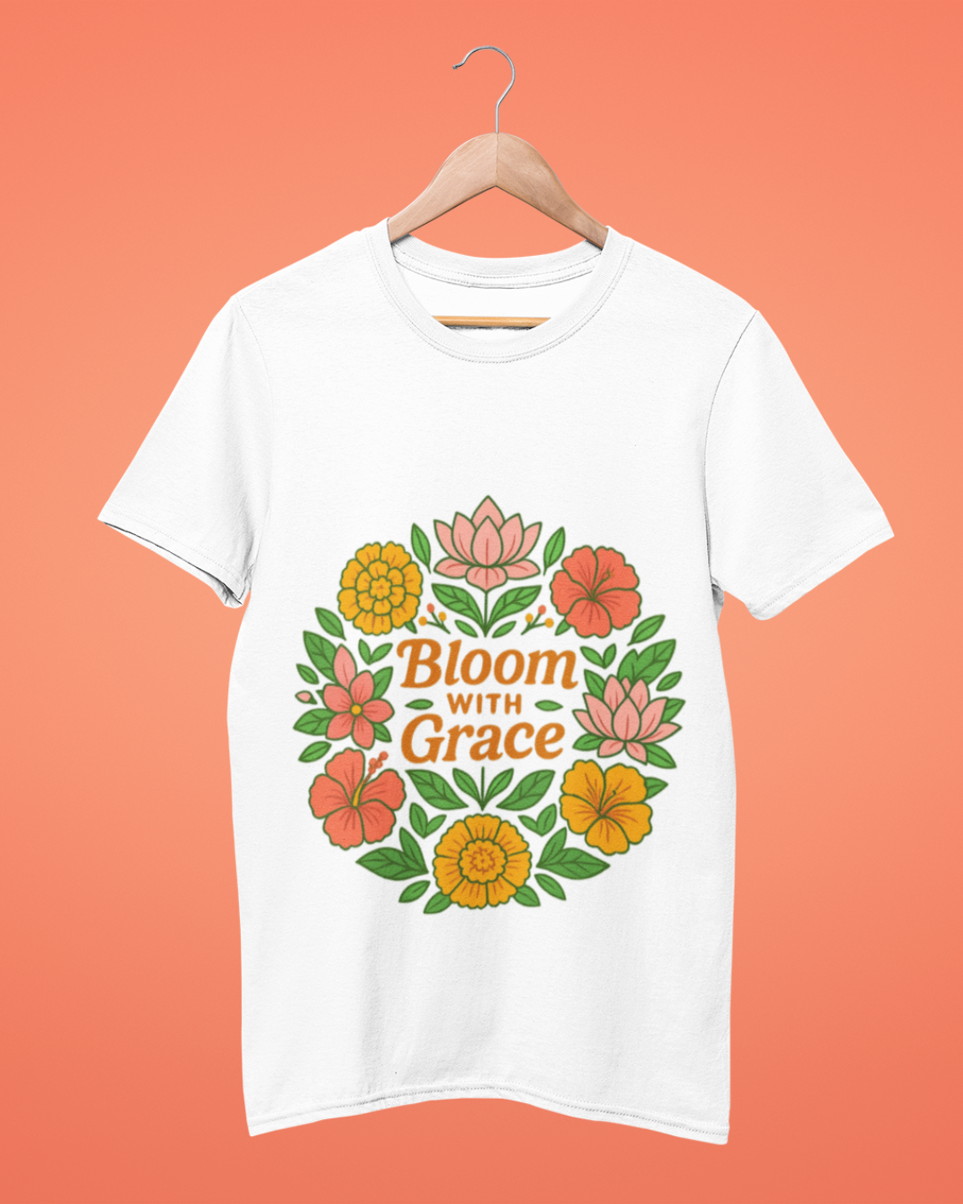 Funky Fox Bloom With Grace T-Shirt – Botanical Vibes Tee